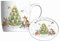 Royal Worcester Oh Christmas Tree Mug & Coaster Set - 11 oz Fine Bone China Holiday Mug Set with Woodland Creatures - Wrendale Designs Christmas Coffee Mugs, Microwave & Dishwasher Safe