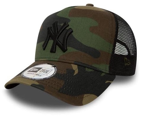 New Era New York Yankees MLB Clean Woodland Camo Verstellbare 9Forty A-Frame Trucker Cap für Kinder - Child