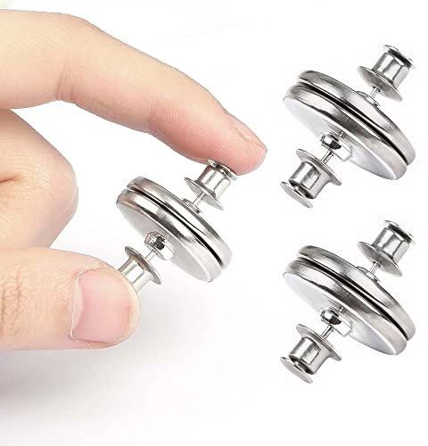 TAOZHIYAO Magnetische Vorhangschnalle, magnetische Taschenverschlüsse zum Einnähen, magnetischer Vorhangclip, Abnehmbarer magnetischer Knopf, Raumzubehör (2 Paar)