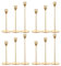 Set of 12 Gold Candle Holders, Metal Candle Holder Tapers Fit 3/4 Inch Pillar Candles, Elegant Decor for Dining, Dating, Party, Anniversary,Candlelight Dinner