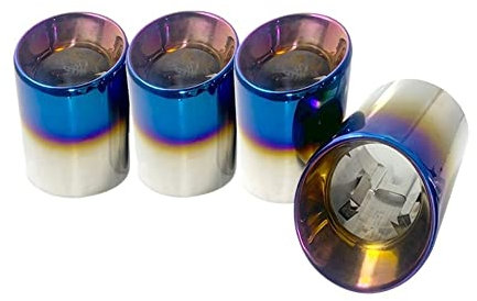 Auto Auspuff Endrohr 4 Stück Schräger Auslass Direkt Passend Für BMW F87 M2 F80 M3 F82 F83 M4 F10 M5 F12 F13 M6 Universal Fit Auspuffblenden Schwarz Auto Auspuffendrohr (Color : 09)