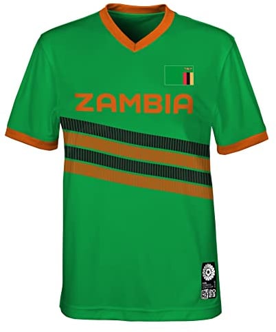 FIFA Maglietta Unisex Ufficiale della Coppa del Mondo di Calcio 2023 da Donna, Maglietta Zambia (Confezione da 1)