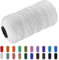 CAMAL Macrame Corda Polipropilene Filo Macrame 1.5mm Spago Colorato 200m Cordino per Borse Uncinetto Corde Colorate per Artigianato, Decorazioni per la Casa, Borsa a Tracolla (Bianco)