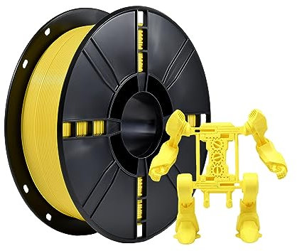 iBOSS PLA Plus (PLA+) Filamento per Stampante 3D, 1.75 mm Filamento PLA Plus, Precisione di Misurazione +/- 0.02 mm, Bobina da 1 kg (2,2 lbs) per Stampante 3D, Colore Giallo