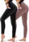 CAMPSNAIL 2er Pack Leggings Damen Schwarz High Waist Sport Leggins Blickdicht Sporthose für Gym Yoga(Schwarz/Hautfarbe-T,S-M)