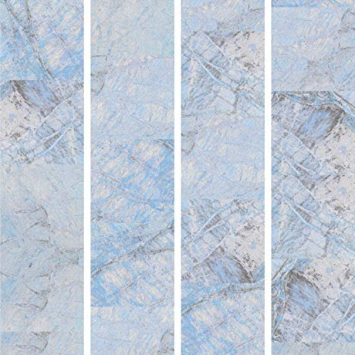 murando PREMIUM PURO Tapete Realistische Tapete ohne Rapport und Versatz 10m Vlies Tapetenrolle Wandtapete modern design Fototapete – Marmor Steinoptik Mosaik blau f-A-0390-j-d