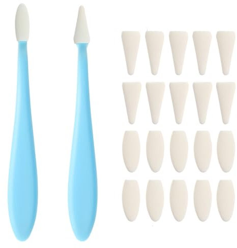 CRLLDPM Pack of 2 Paper Wipers, Sponge Mop Pens, Sketch Wiping Pens, Eraser Sponge Tool, Sketch Wiping Pen, Paper Art Blenders, with 20 Replacement Heads, for Painting and Sketching