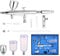 Nasedal Airbrush Kit, Airbrush Gun Dual-Action Gravity 5cc 13cc 20cc 40cc Fluid Cup, 0.3 & 0.5 mm Needle, Cost-Effective Air Brush Set Makeup Nail Art Painting Model Coloring Cake Decor Silver