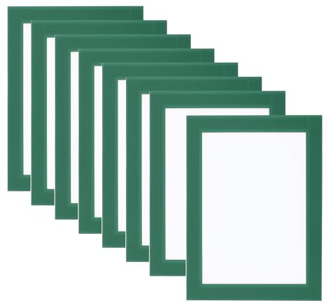 PATIKIL 4x6 Magnetischer Bilderrahmen, 8 Stück A6 Magnetischer Rahmen Magnetische Fotorahmen Selbstklebend Wiederverwendbar für Kühlschrank Fenster Wand, Grün