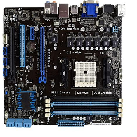 Carte mère d'ordinateur Fit for ASUS F2A55-M Prise de la Carte mère de Bureau FM2 DDR3 RAM AMD A55 Soutien AMD Athlo NX4 760K Processeur PCI-E 2.0 USB3.0 UATX Carte mère