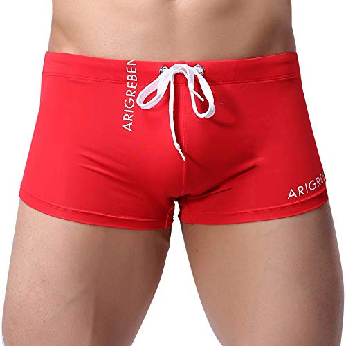 Costume da Bagno Uomo Mare Aderente Slip Triangolo con Coulisse da Nuoto Triangolare Brief da Bagno Mare Piscina Sportivi Hot Vita Basse Corti Pantaloni Corti Spiaggia