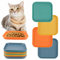 Katzennapf Flach Futternapf 8 Stück Katzenfutter Napf Fressnapf Katze Katzenteller Katzenschüssel Katzen Futternapf Katzenfressnapf Cat Bowl für Kätzchen und kurzbeinige Katzen (Quadrat)