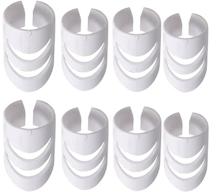 WELANGBN 8Pcs Alaska Guitar Picks(XL+L+L+M), Adjustable Finger Picks, Alaska Picks Plectrums Stringed Instrument Accessories Guitar Picks (White)