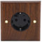 Enchufe de Pared Eléctrico Retro de Nogal Negro, Tablero de Interruptor de Luz de 16A y 250V, Estándar Europeo para Decoración del Hogar