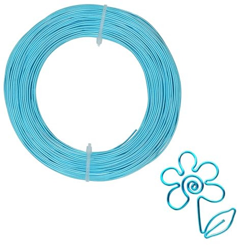 Bailinks 1mm Filo Alluminio Artigianato, 50 metri di Filo per Gioielli Pieghevole,Filo per Modellare Metallo,Filo per Sculture la Creazione di Gioielli,Bonsai,Creazione Floreale Fai-da-te (Blu)