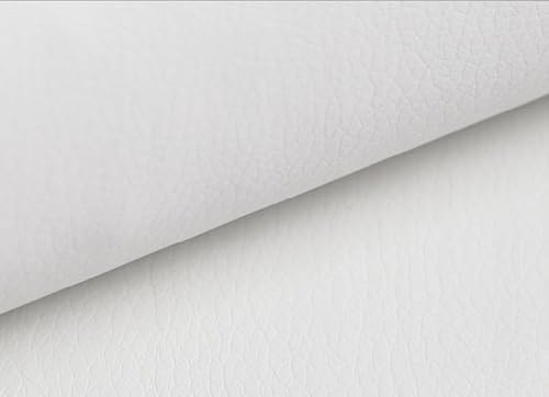 TAPHICEROS Leder Reparatur Set | Weiß, 1000cm x 140cm | Meterware Kunstleder Lederreparatur Lederflicken Set Hochwertiges Lederflickenset für Autositz Sofa Möbel Bürostuhl DIY