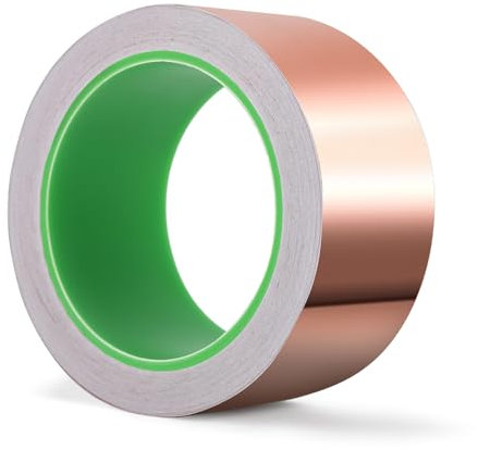 Namzinc Kupferband gegen Schnecken 50mm x 20m Selbstklebend Doppelseitig Leitfähig für Hochbeet Blumentopf Schneckenschutz Schneckenabwehr