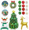 demaxiyad Globos autoportantes para árbol de Navidad, decoración de globos de Navidad, elementos en decoración de ambiente para jardín, sala de estar interior, patio, césped