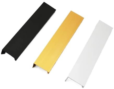 CEHJZQRPL Concealed Kitchen Cupboard Handles, Hidden Cabinet Handles Aluminum Kitchen Cupboard Pulls Drawer Knobs Bedroom Door Furniture Hardware Concealed Handle(Silver 500mm)