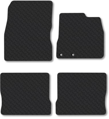 Nissan Note (2013-2016) 5mm Rubber Car Mats | Heavy Duty Rubber Tailored Fit Floor Mats Full Coverage Durable Waterproof Accessories Easy Clean Anti Slip Made in the UK