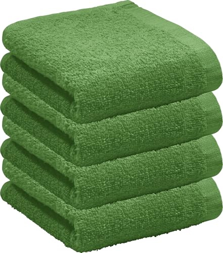 REDBEST Gästetuch Oceanside 4er-Pack Leichtfrottier grün Größe 30x50 cm