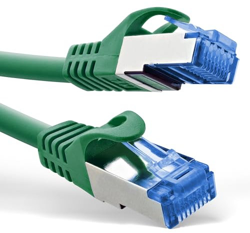 InLine Patchkabel, Cat.6A, S/FTP, TPE (LSZH), CCA, PoE, LAN, Ethernet, Netzwerk Kabel, RJ45 Gigabit, grün, 7,5m, 72607G