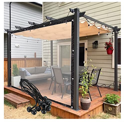 KFDDO Rideau Exterieur Impermeable Bache pour Pergola Étanche Paroi Latérale du Carport, pour Porches, Jardins, Plusieurs Tailles(1.2x2m/3.94x6.56ft)