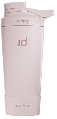 IceDrop® Thermo Shaker Edelstahl [700ml] I 100% Auslaufsicher - Fitness Shaker für 12 Stunden eiskalte Shakes & Getränke I Edelstahl Protein Shaker - Extra robust - Rose