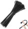 Cable Ties,Thick Heavy Duty Large Strong Nylon Plastic Self Locking Extra Long Zip Tie Wraps (100pcs 4 * 250mm Black)