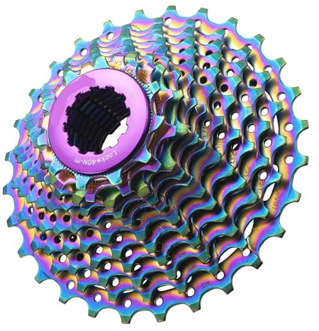 CKryzillix Fahrrad Kassette MTB,Fahrrad Zahnkranz Rennrad Farbe Kassette 11 12 Geschwindigkeit 11-28T/32T/34T Fahrrad Schwungrad K7 Kettenrad(11S 28T Colour)