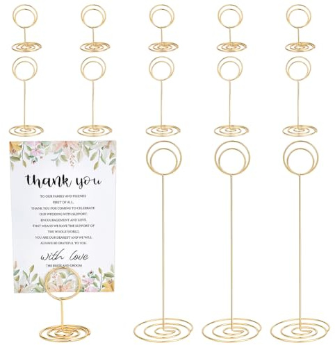 INTERWARM 60 Tischnummernhalter. Tischkartenhalter In 3 Größe Namens Menü Notiz Und Notizklammerständer Tischschild Fotoständer Für Hochzeitsfeiern Jahrestage Geburtstagsfeiern Tafelaufsätze (Gold)