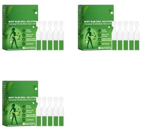 Orale Flüssigkeit zum Abnehmen, Abnehmen Tropfen zum Trinken, Body Slim Orale Lösung, Weight Loss Drops, Fettverbrenner, Bauchfett Schnell Loswerden, Bauch Weg, Fat Burner, Straffung & Slim, 3 Stück