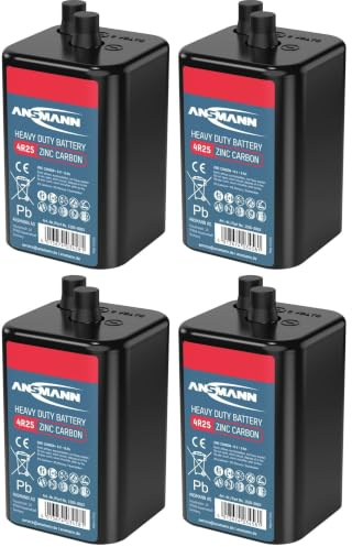 ANSMANN Batteria di Zinco Carbone 6V - 4R25 (Paquete de 4)