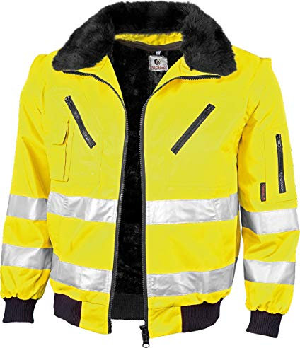Gonschorek Qualitex Warnschutz Pilotenjacke gelb oder orange (XL, warngelb)