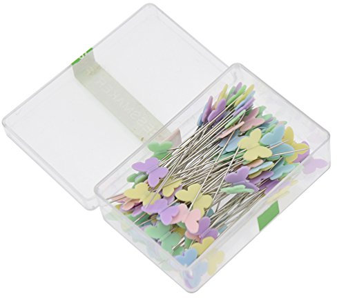 Kesheng 100x Stecknadeln Pinnadeln Schmetterling Farbig Nähen Schneiderhandwerk