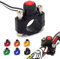 Interruttore Manubrio 22mm,Pulsante On Off Moto Interruttore Spegnimento con Piastra di Montaggio Posteriore per ATV Dirt Pit Bike Scooter Quad con Manubrio da 7/822mm-Nero