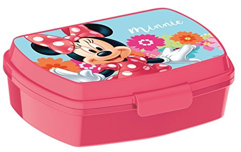 ALMACENESADAN 2049 Sandwichera Restangular multicolor Minnie Electric Doll; producto de plástico reutilizable; libre BPA; dimensiones interiores 16,5x11,5x5,5 cm