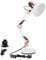 PowerKing Architect Task Lamp，Adjustable Swing Arm Desk Lamp with Clamp，Classic Desk Lamp for Home Office Reading (White)