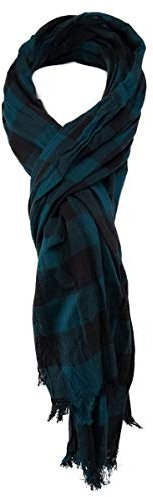 TigerTie Designer Schal in petrol türkis schwarz Gr. 180 x 50 cm