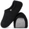 VeracCosy Damen Memory Foam Plüsch Hausschuhe Antirutsch Baumwolle Pantoffeln Mit Polar Fleece-Futter, Schwarz, 36/37 EU Weit