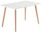 Baroni Home Kückentisch, Esszimmertisch aus Holz, Schreibtisch mit Holzbeinen, Esszimmer, Wohnzimmer; Schlafzimmer, weiße Tischplatte mit holzfarbenen Beinen, 120X70X72cm