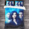 NICHIYO The Vampire Diaries Bettwäsche-Set, Bettbezug und Kissenbezug, 3D-Digitaldruck, dreiteiliges Bettwäscheset (3, Einzelbettgröße 135 x 200 cm + 50 x 75 cm)