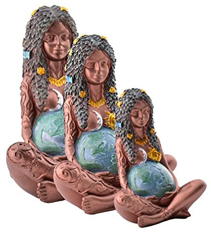 Tianlun Gaia Art Statue, Mutter Earth Gaia Kunst Statue Figur, Harz Erde Mutter Göttin Figur Art Ornament Decor, Haus und Garten Dekorative Figur 3pcs