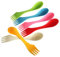 FUNCOCO Vaisselle multifonctionnelle, 6 pièces/Ensemble 3 en 1 cuillère Fourchette Couteau Ensemble de Couverts mélangé Couleur Bonbon Doux Portable Camping randonnée ustensiles Spork