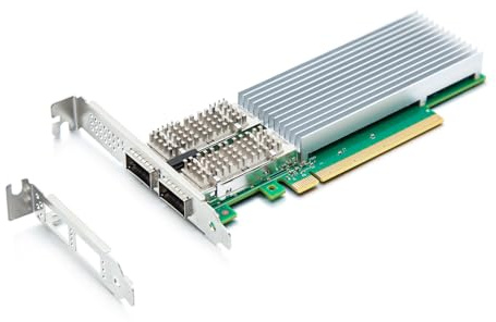 10Gtek 100GbE Converged Network Card with E810-CAM2 Controller, Dual QSFP28 Ports, PCIe 4.0 x16, Compare to E810-CQDA2, Support RDMA/PXE