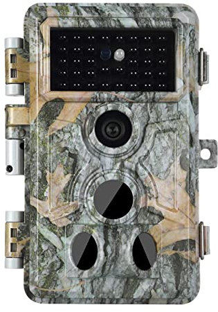 Folgtek Wildkamera Beutekamera Fotofalle 32MP 1296P mit Infrarot-Nachtsicht-Bewegungsmelder IP66 wasserdicht 0,1s Auslösegeschwindigkeit 120° PIR Erfassungswinkel für Outdoor-Jagd, Haussicherheit