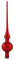 Thüringer Glasdesign Christbaumspitze Rot, ca. 28 cm, Weihnachtsbaumschmuck