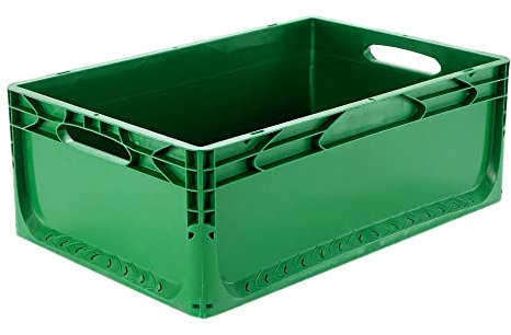 Karton EU Eurobox 60x40x22 cm grün geschlossen lebensmittelecht Eurobehälter Transportbox Lagerbox Behälter Lagerkiste Stapelbox