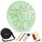 Vangoa Stahlzungentrommel Steel, Tongue Drum, 10 Zoll 11 Tone C-Dur Zungentrommel Schlagzeug Instrument für Meditation Yoga mit Schlegel Hinweis Aufkleber Finger Picks Mallet