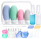 Opret 18 Stück Silikon Reiseflaschen Set 30/60/100ml, Reiseflaschen Zum Befüllen Toilettenartikel, Auslaufsicher Nachfüllbare TSA-Zugelassen Leer Kosmetik Reiseset Reisegröße Behälter[BPA-Frei]